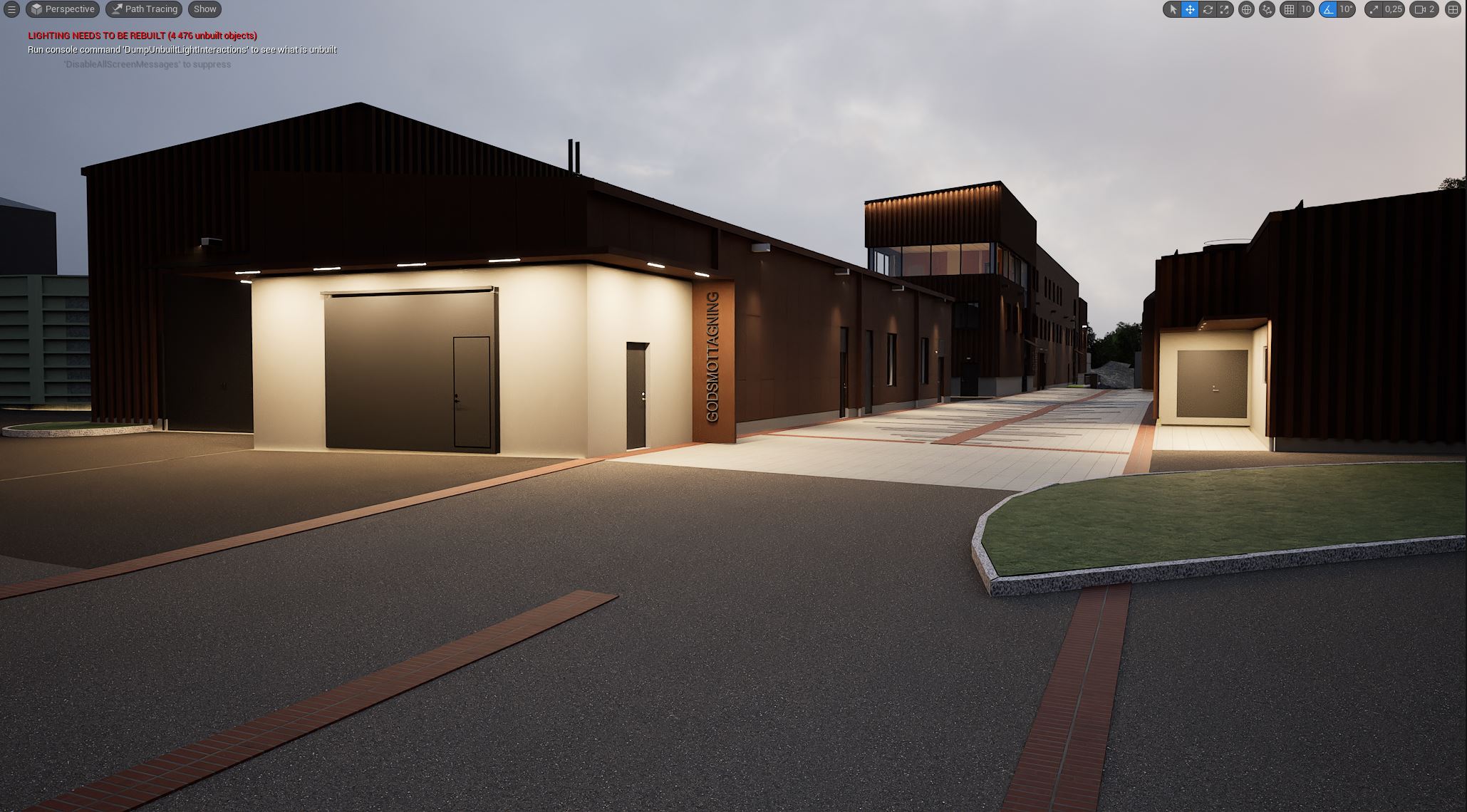 Visualiseringsbild på nya reningsverket på Lucerna.