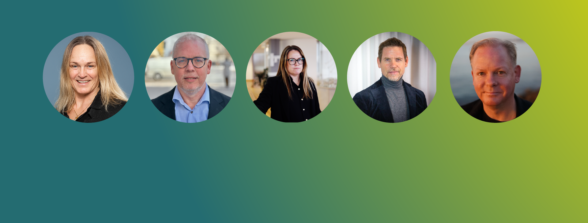 Bild på fem av de som medverkar på kompetensförsörjningsdagen 2024.