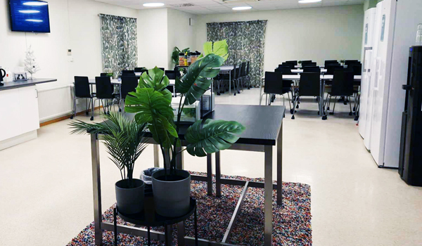 Miljön i Campus Café.