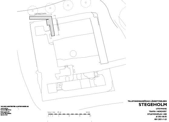Ritning av Slottsruinen.