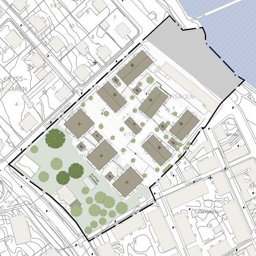 Illustrationskarta över nya Stenhamra