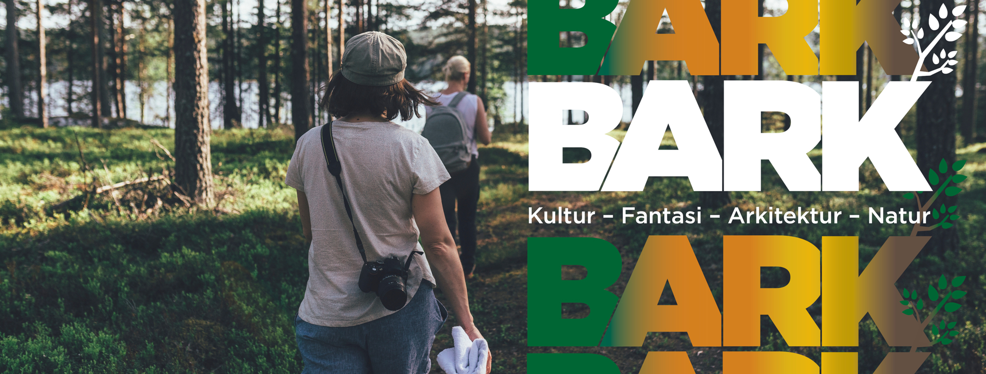 Vit logotyp för BARK mot grön bakgrund.