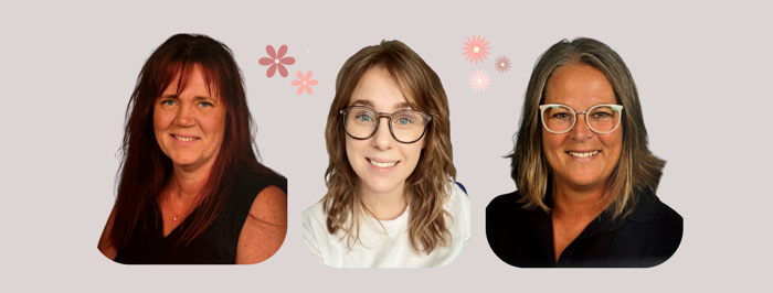 Elever som går på stig med olika val runt sig, illustration.