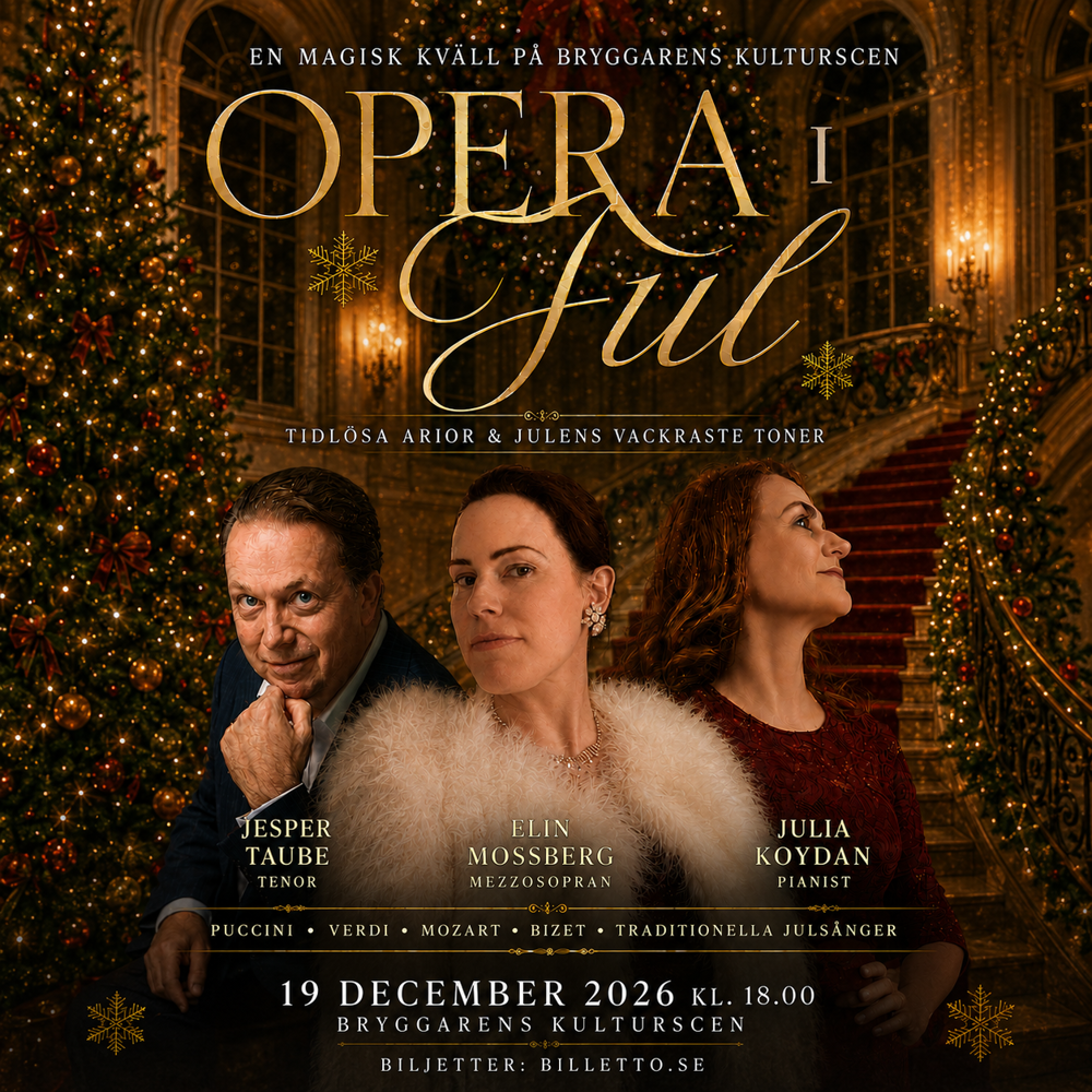På bilden syns Jesper Taube (Tenor), Elin Mossberg (Mezzosopran) och Julia Koydan (Piano)
