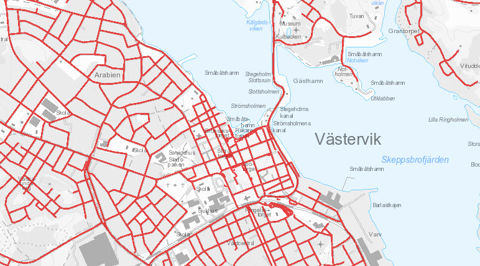 Sandupptagningskartan, se status för din gata
