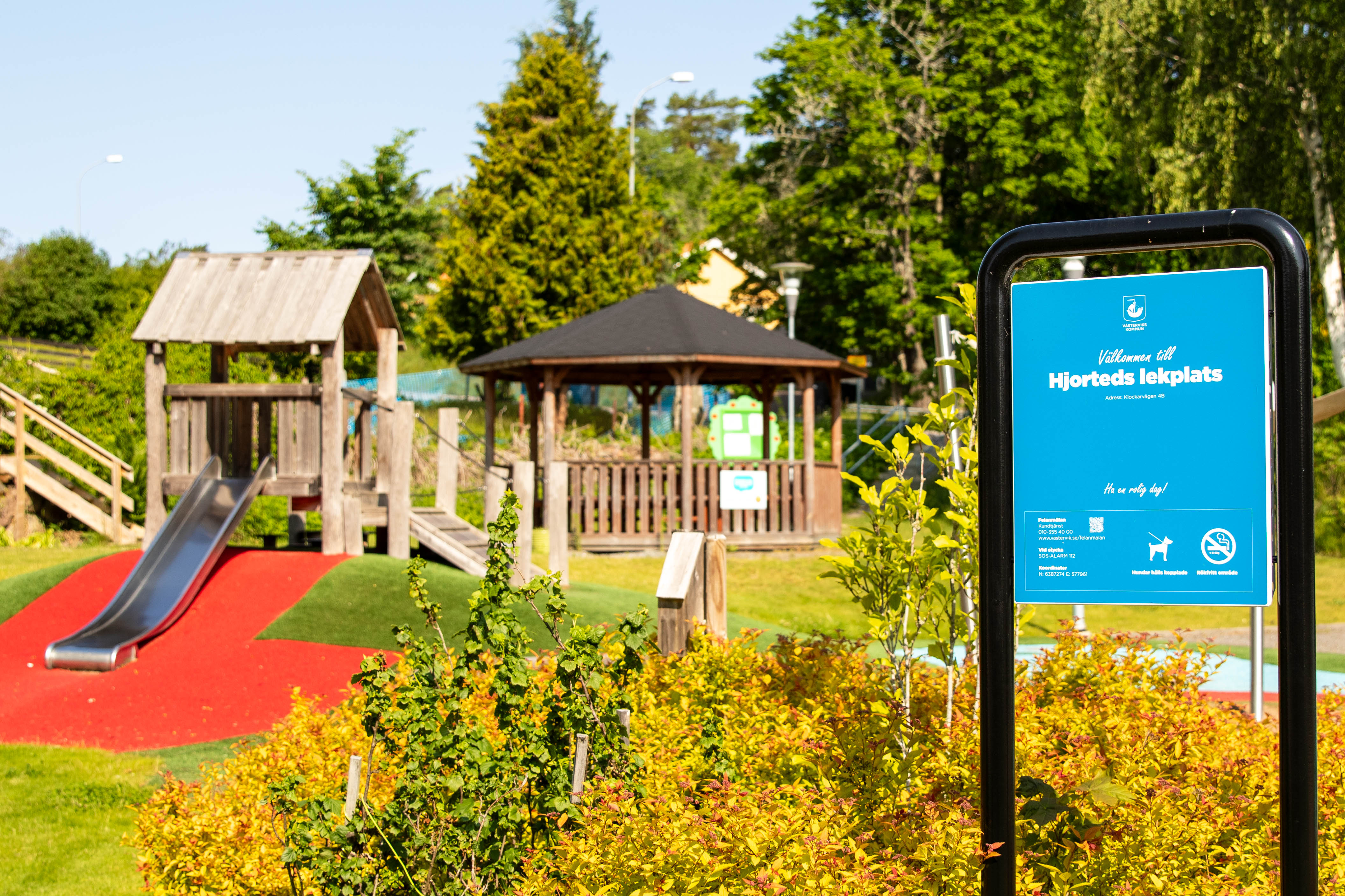 Lekplatsen i Hjorted.