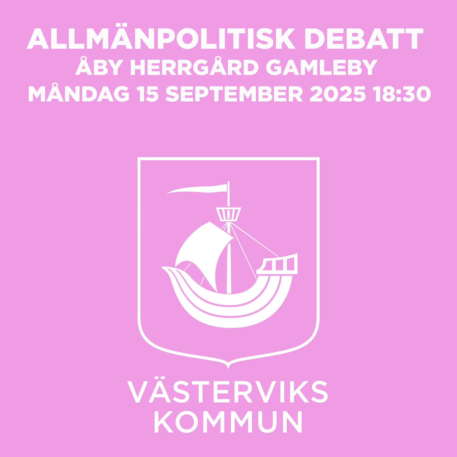 allmänpolitisk debatt 15 september 2025 18:30