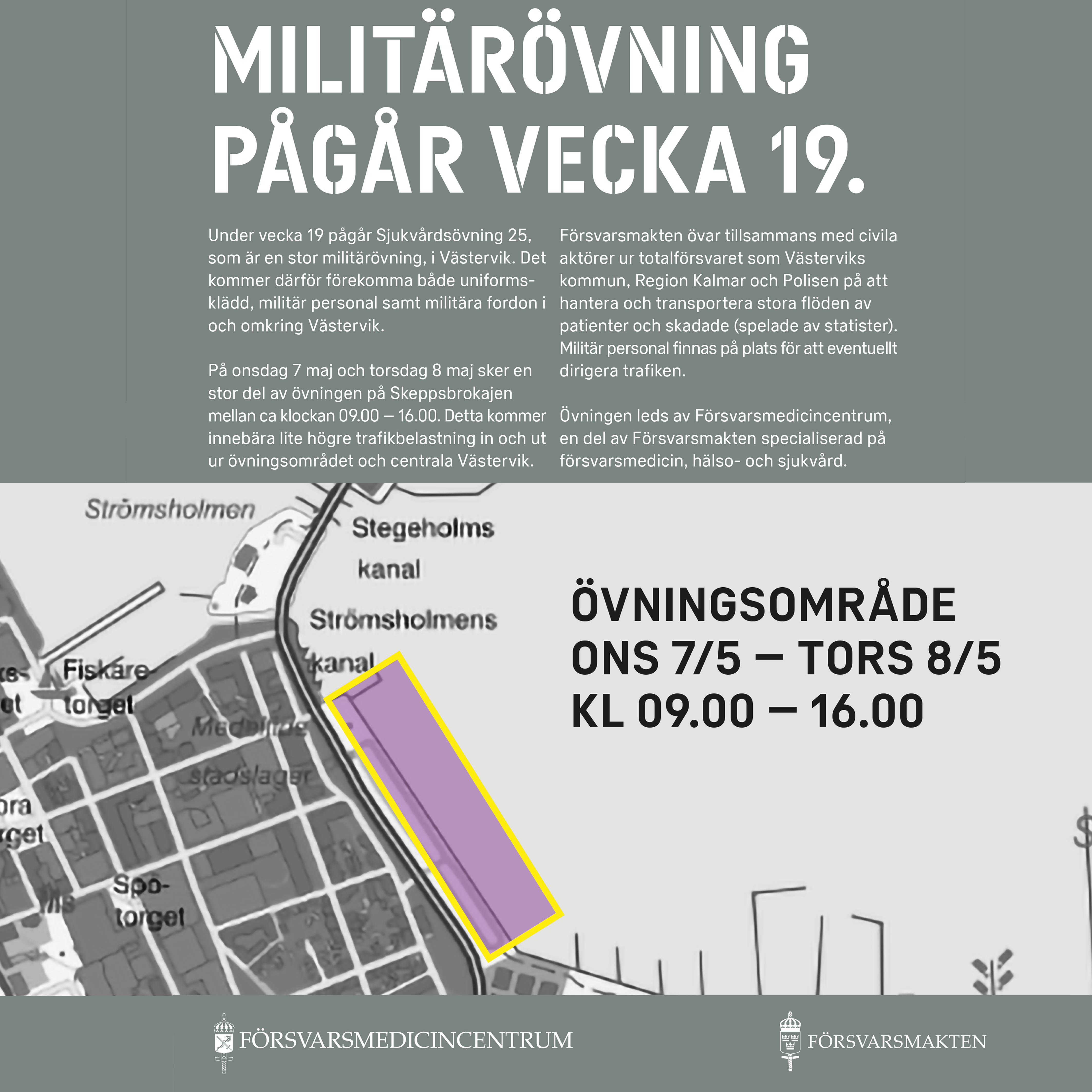 annons om sjukvårdsövning 25