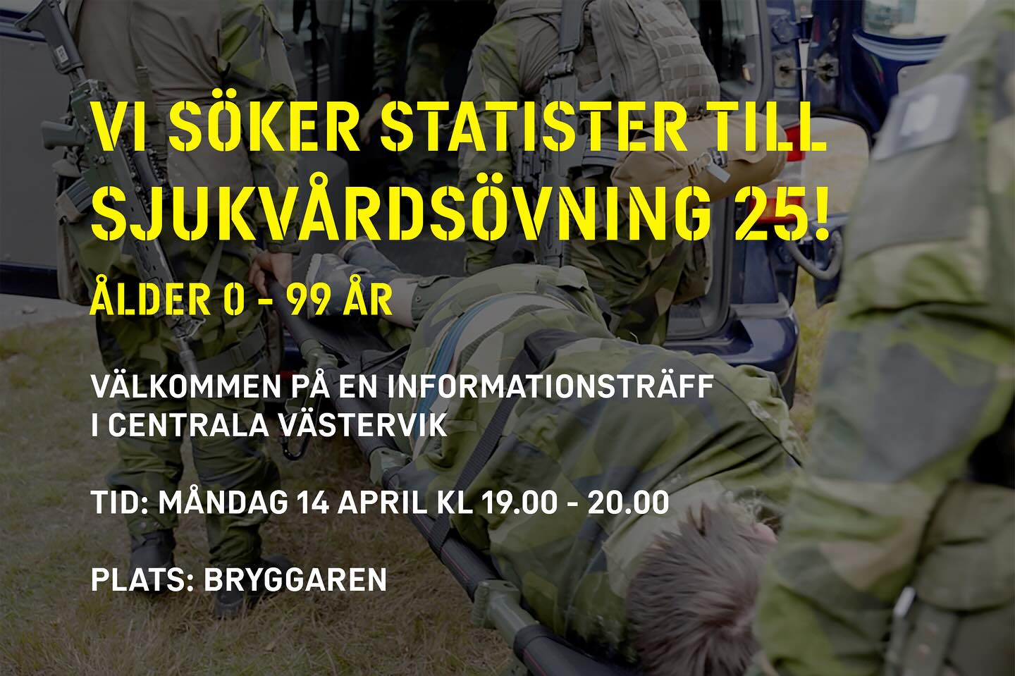försvarsmaktens bild/affisch om informationsträffen