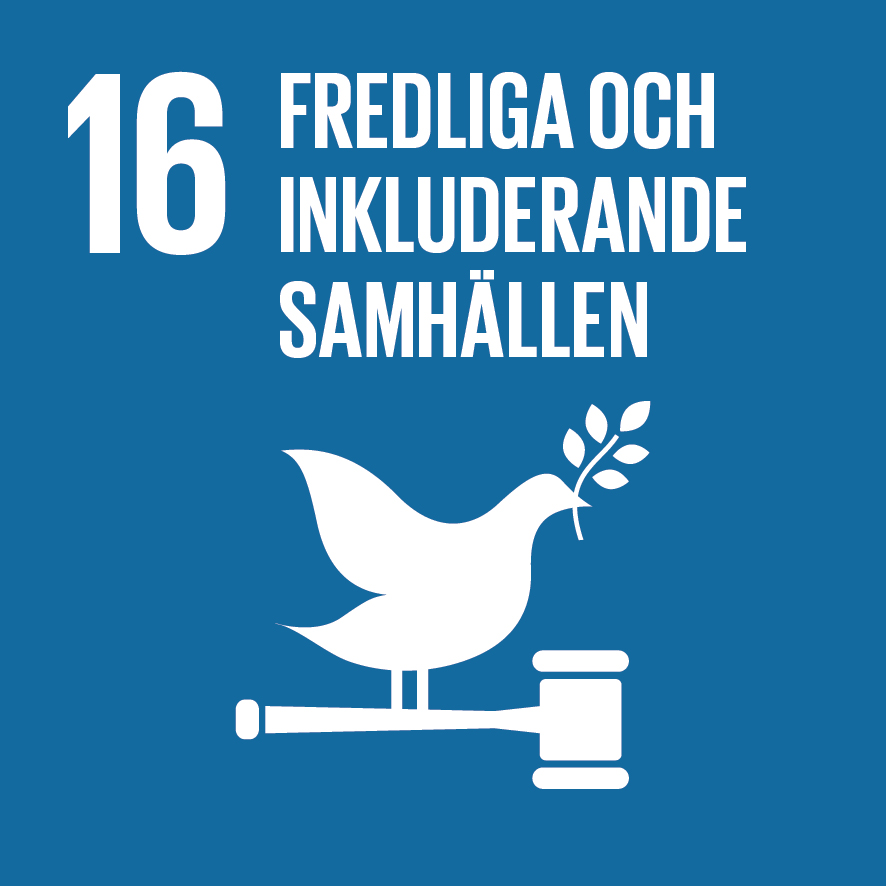 Agenda 2030-mål 16 Fredliga och inkluderande samhällen