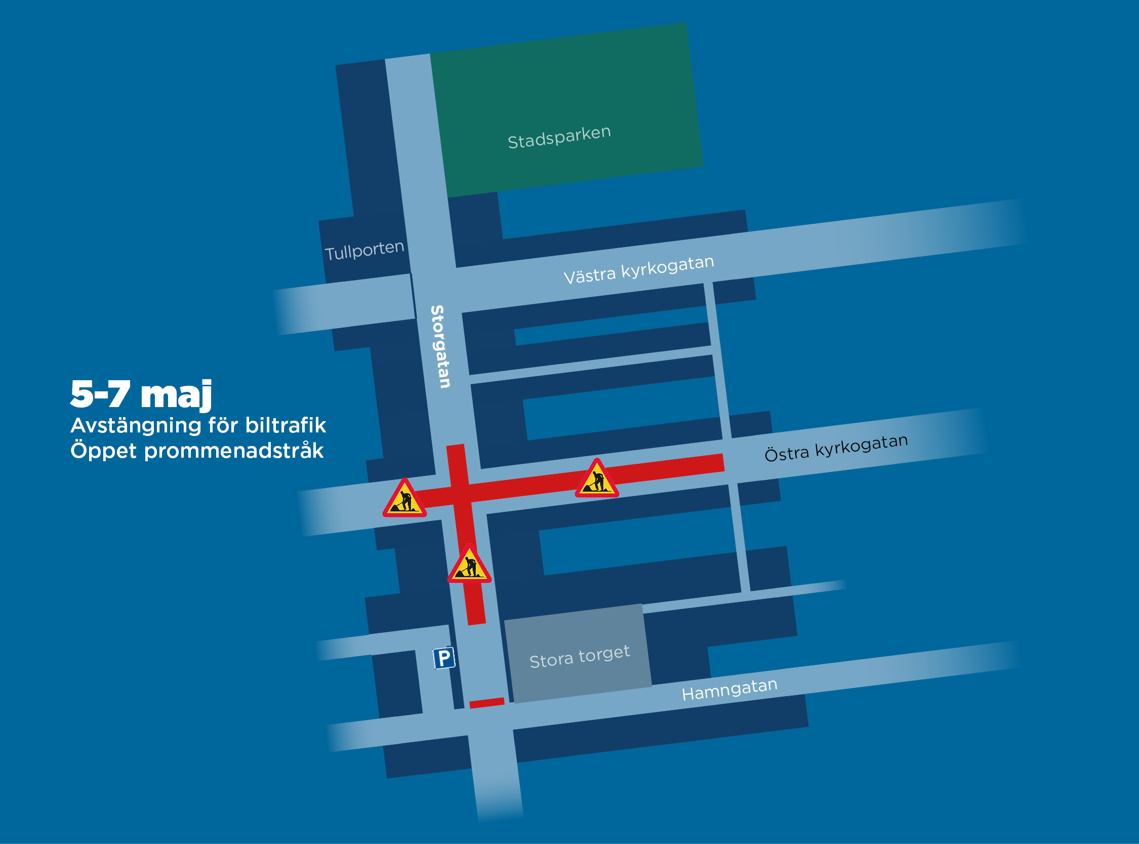 Karta över avstängningsområdet