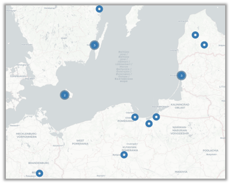 Karta över området för waterman.