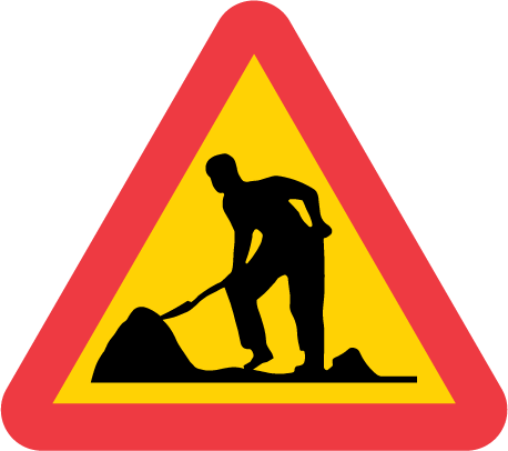vägarbetesskylt